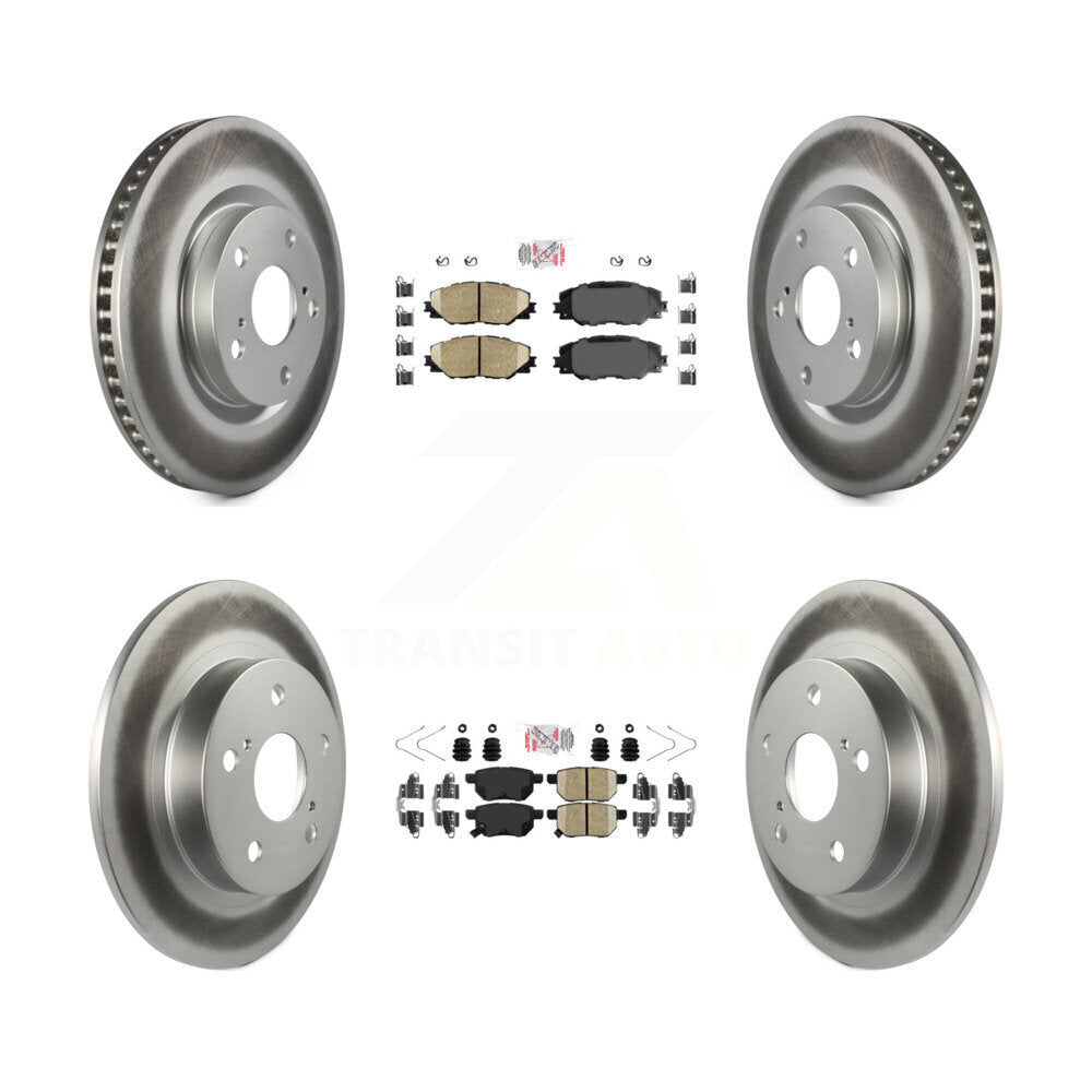 Kit de plaquettes en céramique avant et arrière et disques de frein à disque revêtus pour Scion tC 2011 – 2016