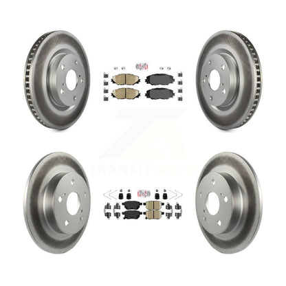 Kit de plaquettes en céramique avant et arrière et disques de frein à disque revêtus pour Scion tC 2011 – 2016