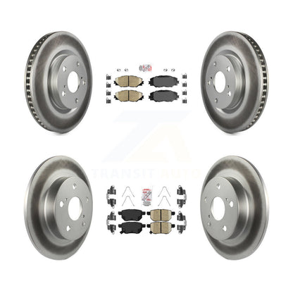 Kit de plaquettes en céramique avant et arrière et disques de frein à disque revêtus pour Scion tC 2011 – 2016