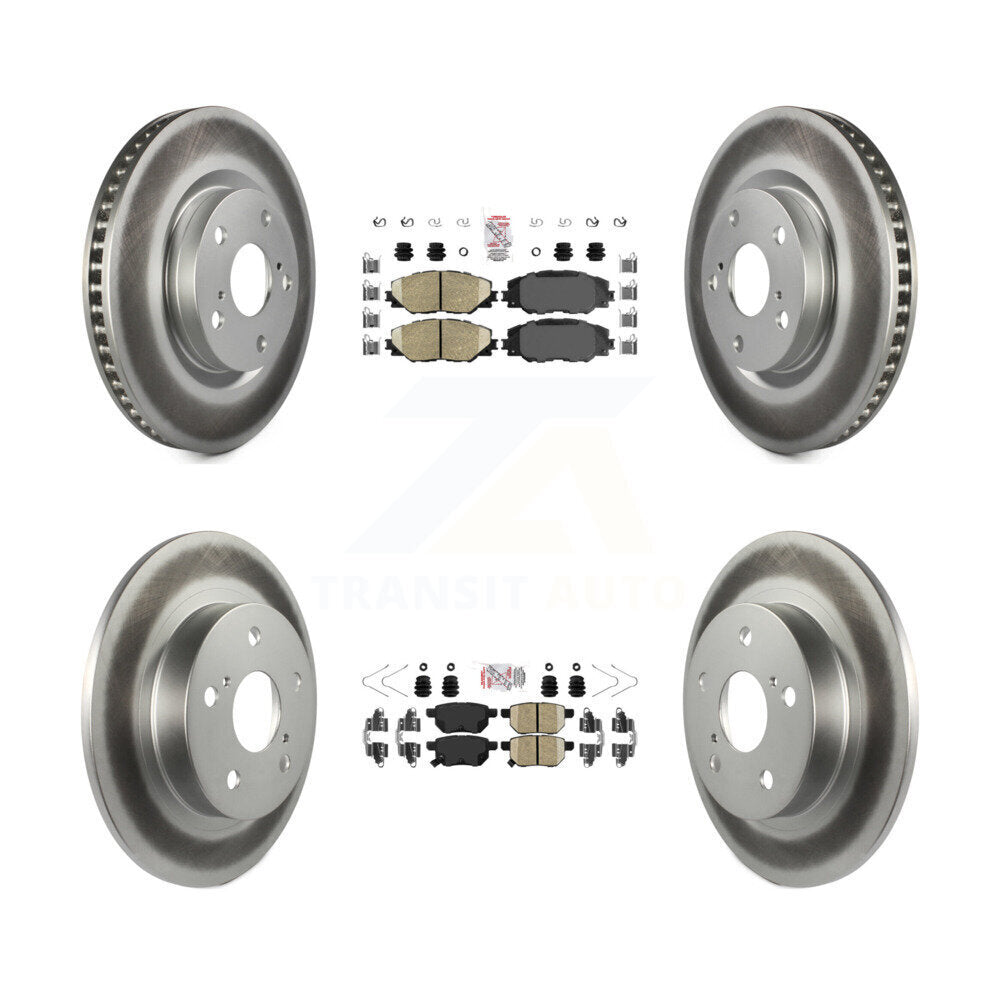 Kit de plaquettes en céramique avant et arrière et disques de frein à disque revêtus pour Scion tC 2011 – 2016