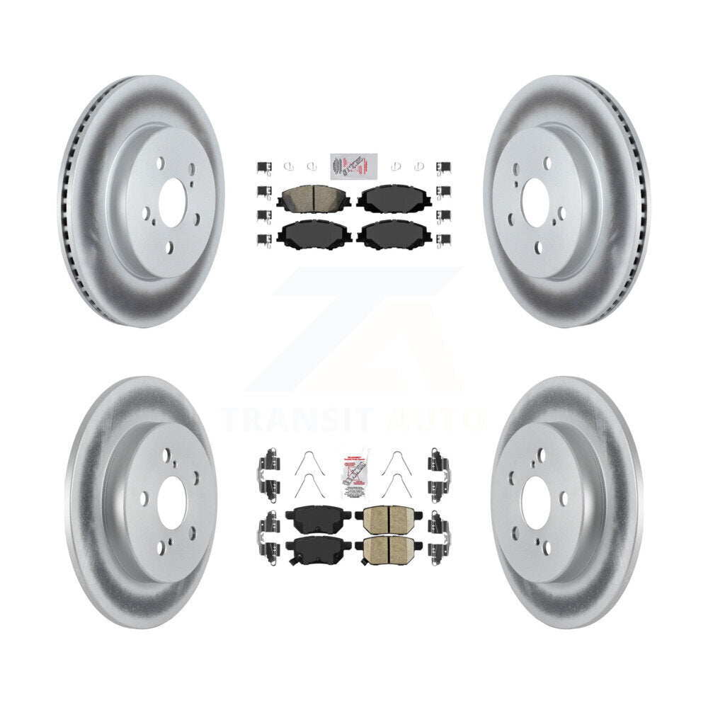 Kit de rotors de frein à disque recouverts de tampons en céramique avant et arrière, pour Toyota Corolla 2019 2.0