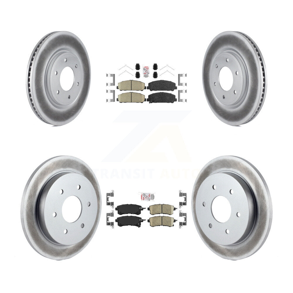 Kit de Rotor de frein enduit de plaquettes en céramique avant et arrière, pour Nissan Armada avec solide