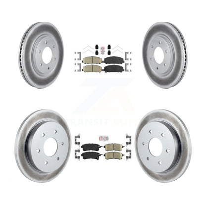 Kit de Rotor de frein enduit de plaquettes en céramique avant et arrière, pour Nissan Armada avec solide