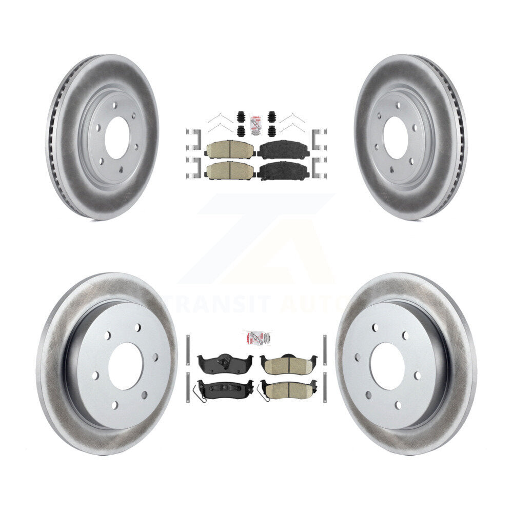 Kit de plaquettes en céramique avant et arrière et Rotor de frein revêtu, pour Nissan TITAN Armada INFINIT
