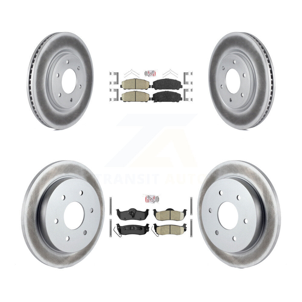 Kit de plaquettes en céramique avant et arrière et Rotor de frein revêtu, pour Nissan TITAN Armada INFINIT