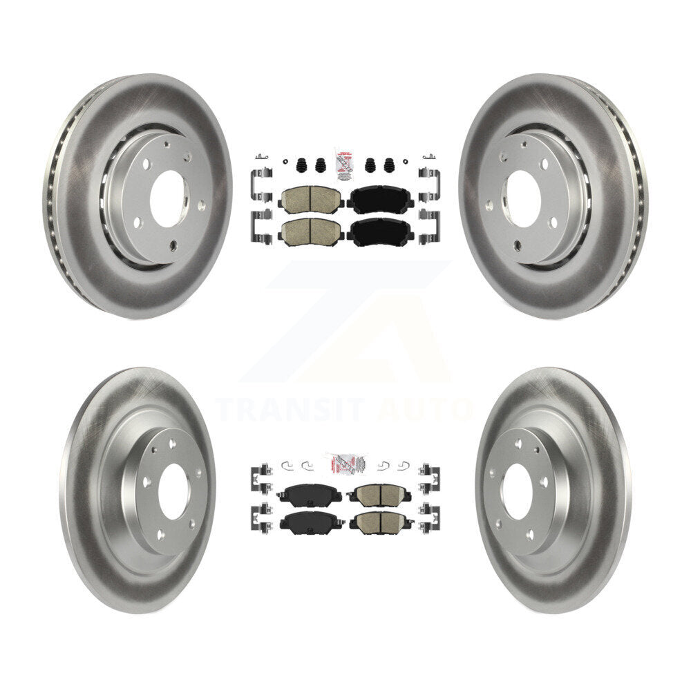 Kit de plaquettes en céramique avant et arrière et de rotors de frein à disque revêtus pour Mazda CX-5
