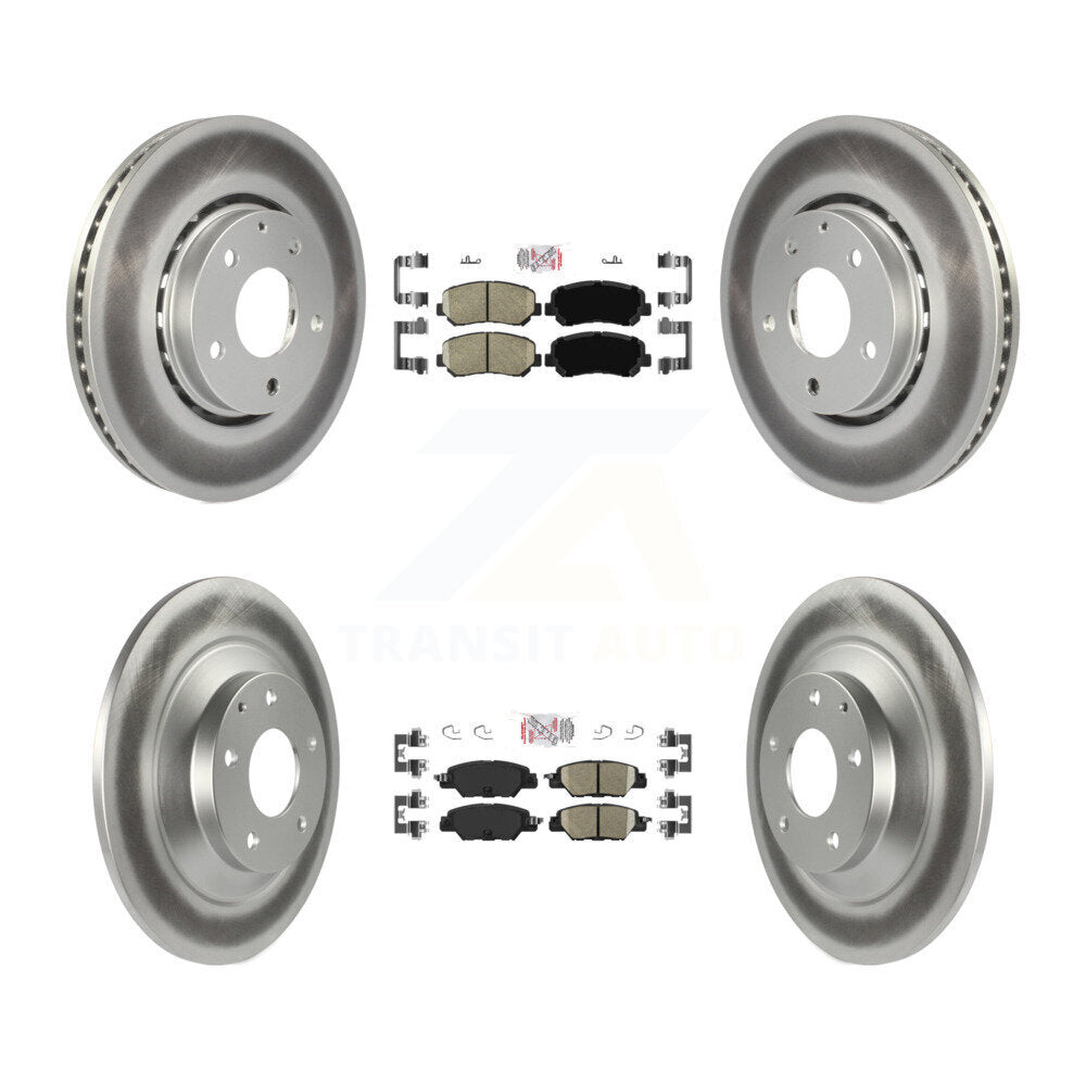 Kit de plaquettes en céramique avant et arrière et de rotors de frein à disque revêtus pour Mazda CX-5