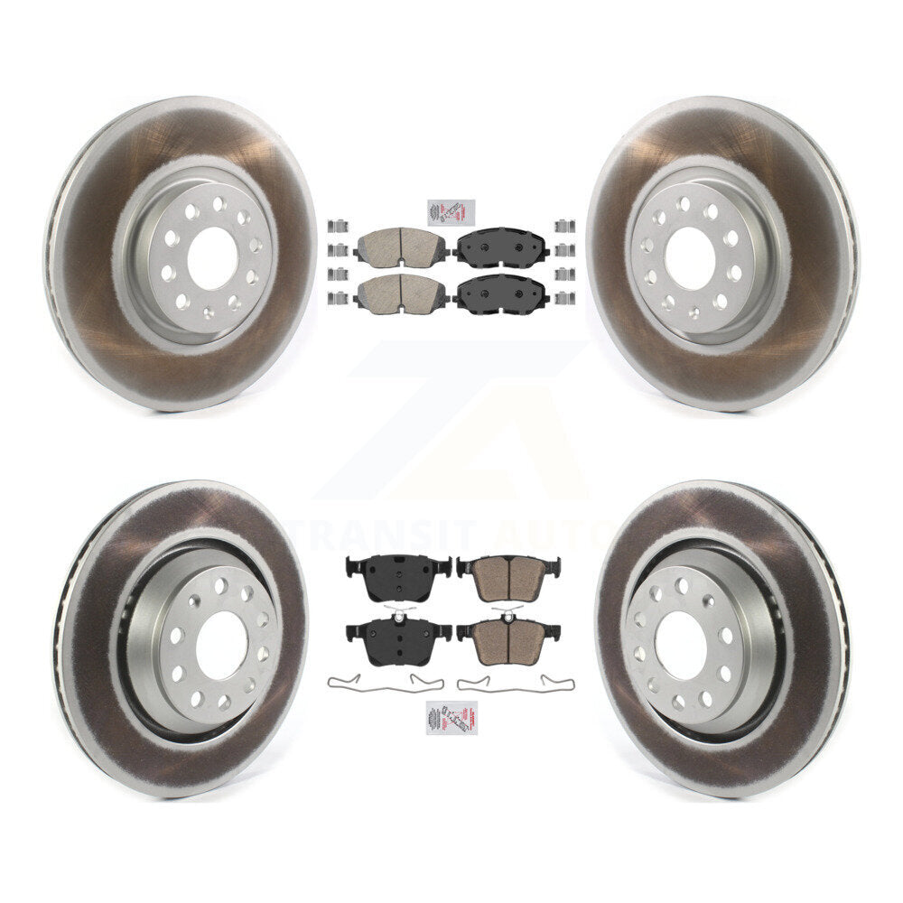 Kit de plaquettes en céramique avant et arrière et de rotors de frein à disque revêtus pour Volkswagen Atlas