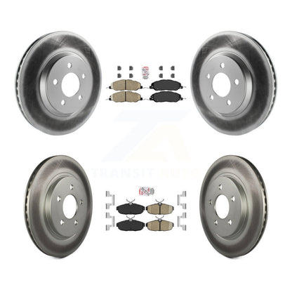 Kit de plaquettes en céramique avant et arrière et de rotors de frein à disque revêtus pour Ford Mustang
