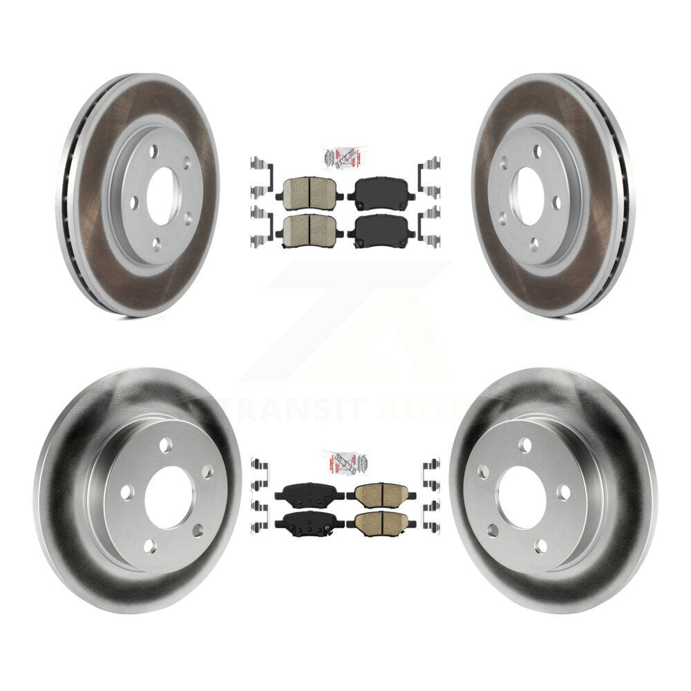 Kit de plaquettes en céramique avant et arrière et Rotors de frein à disque revêtus pour Chevrolet Malibu