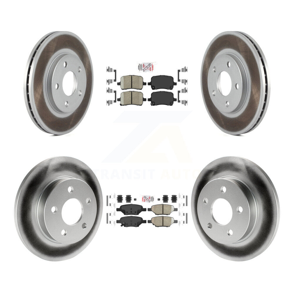 Kit de plaquettes en céramique avant et arrière et Rotors de frein à disque revêtus pour Chevrolet Malibu
