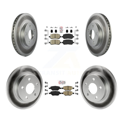 Kit de plaquettes en céramique avant et arrière et de rotors de frein à disque revêtus pour Pontiac G5
