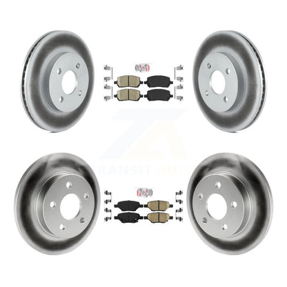 Kit de plaquettes en céramique avant et arrière et de rotors de frein à disque revêtus pour Pontiac G5 Pursuit