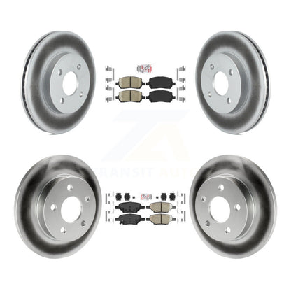 Kit de plaquettes en céramique avant et arrière et de rotors de frein à disque revêtus pour Pontiac G5 Pursuit