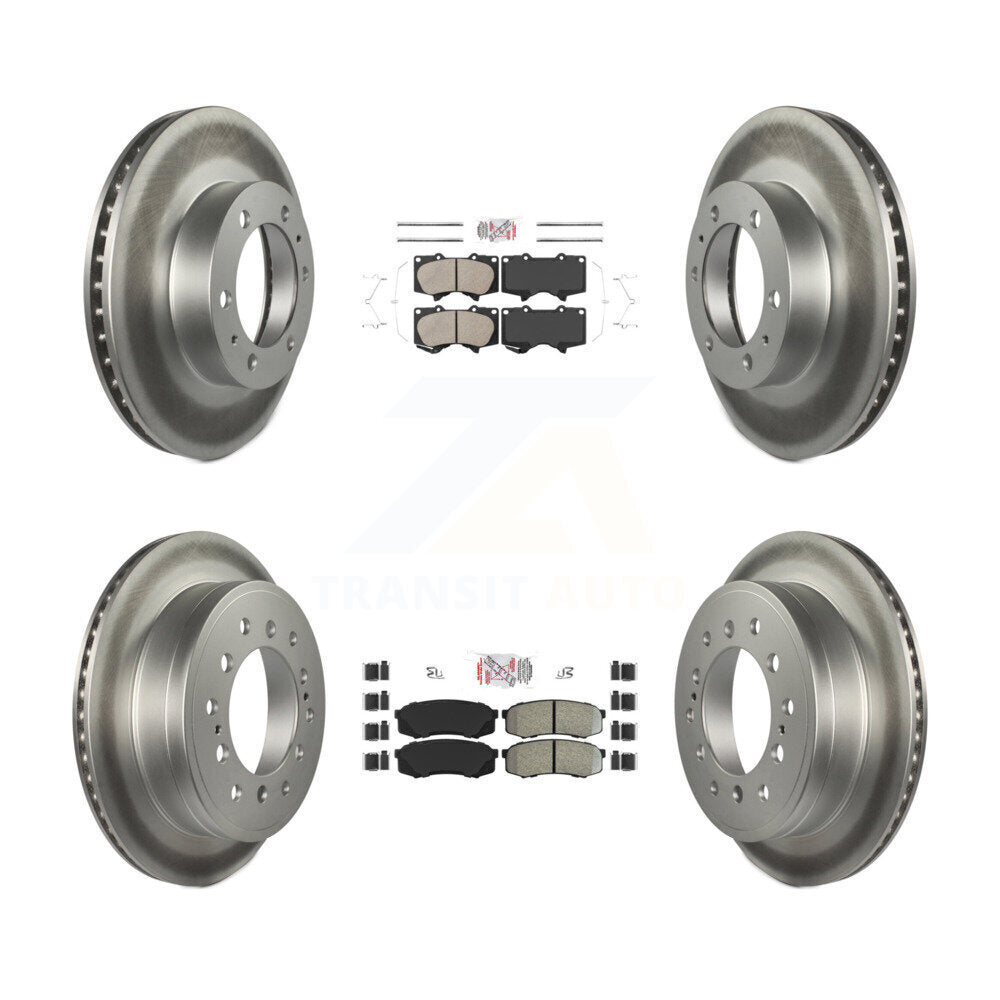 Kit de rotors de frein à revêtement semi-métallique, en céramique, avant et arrière, pour Toyota FJ Cruise