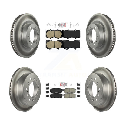 Kit de plaquettes semi-métalliques avant et arrière en céramique et Rotor de frein revêtu pour Toyota 4Runne