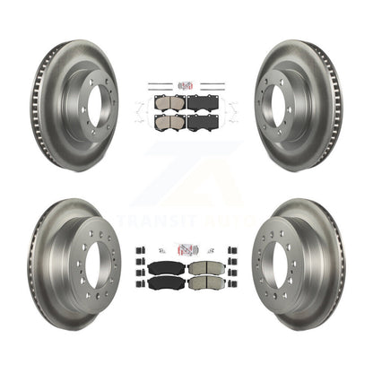 Kit de plaquettes semi-métalliques avant et arrière en céramique et Rotor de frein revêtu pour Toyota 4Runne