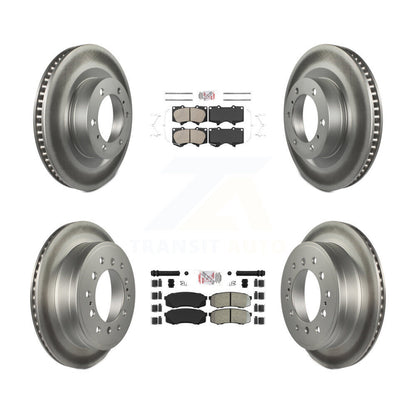 Kit de plaquettes semi-métalliques avant et arrière en céramique et Rotor de frein revêtu pour Toyota 4Runne