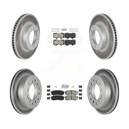 Kit de plaquettes semi-métalliques avant et arrière en céramique et Rotor de frein revêtu pour Toyota 4Runne