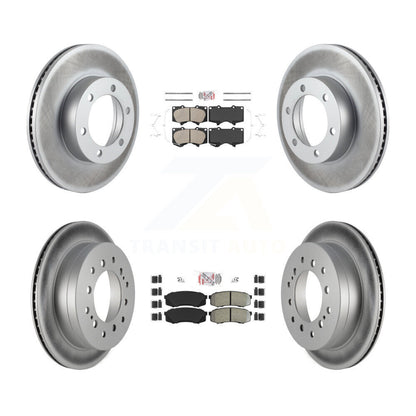 Kit de plaquettes semi-métalliques avant et arrière en céramique et Rotor de frein revêtu pour Toyota Sequoi
