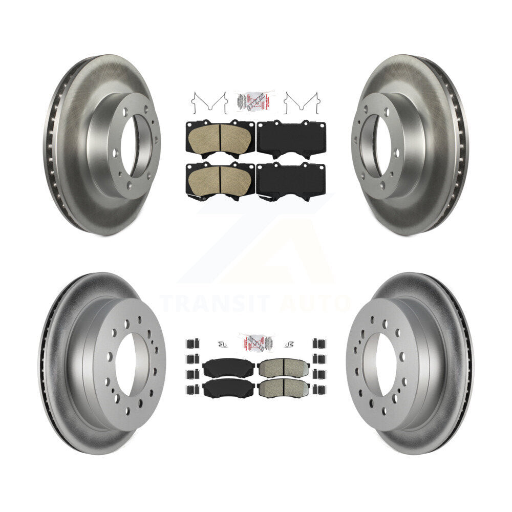 Kit de rotors de frein à revêtement semi-métallique avant et arrière en céramique pour Toyota 4Runner F