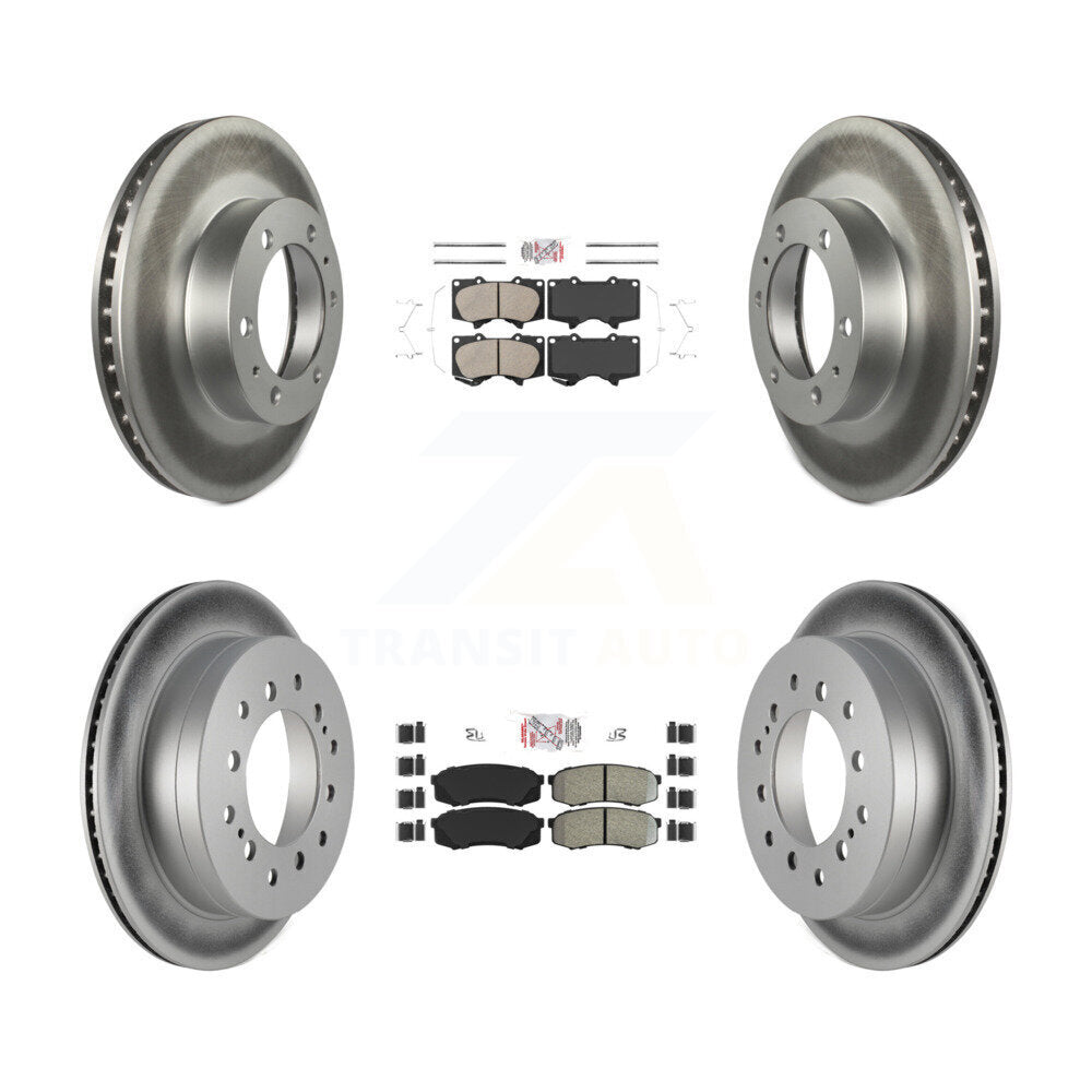 Kit de rotors de frein à revêtement semi-métallique avant et arrière en céramique pour Toyota 4Runner F