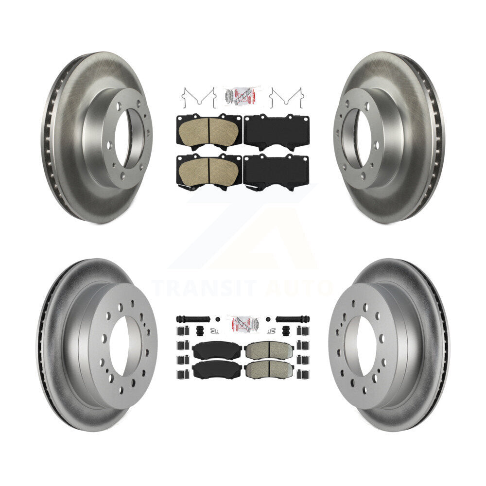 Kit de rotors de frein à revêtement semi-métallique avant et arrière en céramique pour Toyota 4Runner F