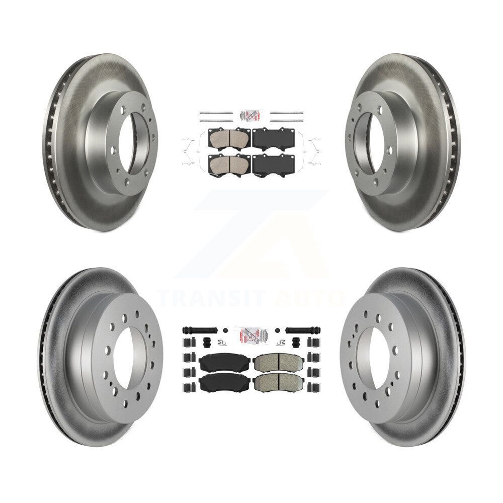 Kit de rotors de frein à revêtement semi-métallique avant et arrière en céramique pour Toyota 4Runner F
