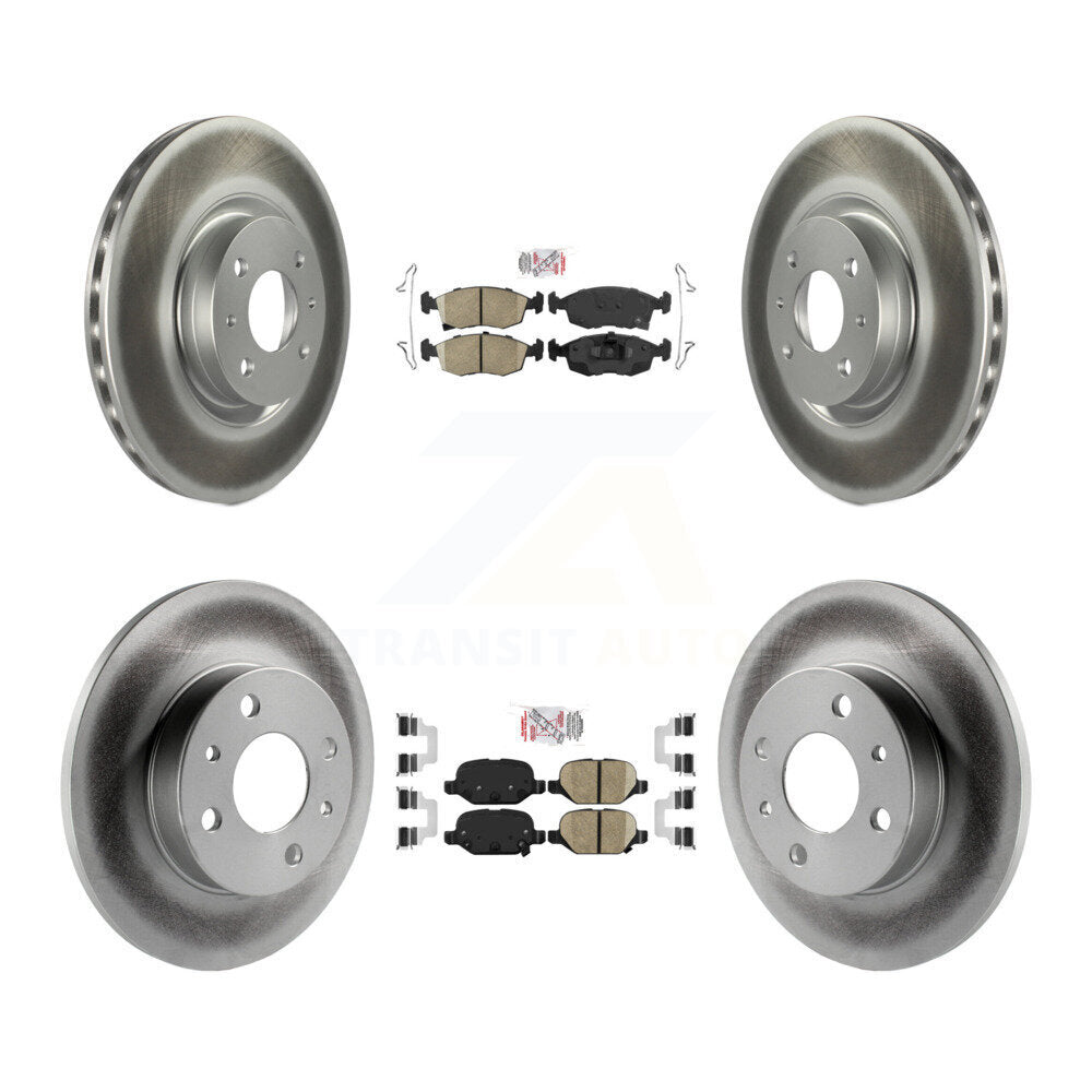 Kit de plaquettes en céramique avant et arrière et de rotors de frein à disque revêtus pour Fiat 500 KGA-10272