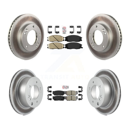 Kit de rotors de frein à revêtement semi-métallique avant et arrière en céramique pour Kia Sorent 03-06