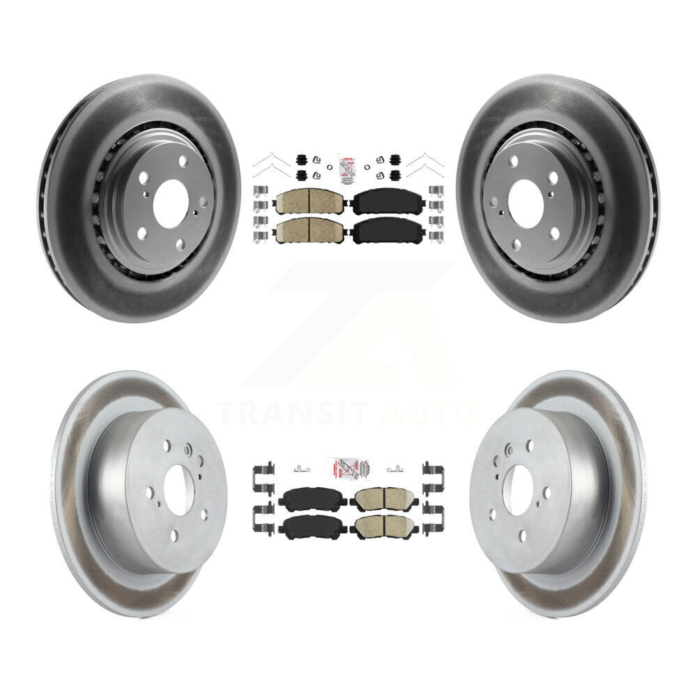 Kit de Rotor de frein à disque, revêtement de coussinets en céramique avant et arrière, pour Toyota Highlande 2008 – 2013