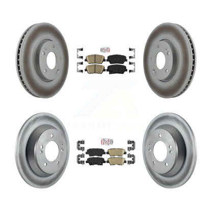 Kit de plaquettes en céramique avant et arrière et de rotors de frein à disque revêtus pour Kia Rondo
