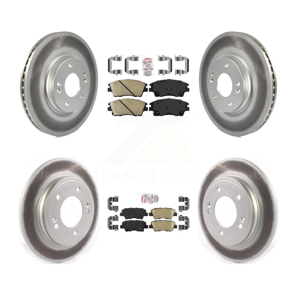 Kit de Rotor de frein enduit de plaquettes en céramique avant et arrière, pour Hyundai Elantra 2017 2020 1.6