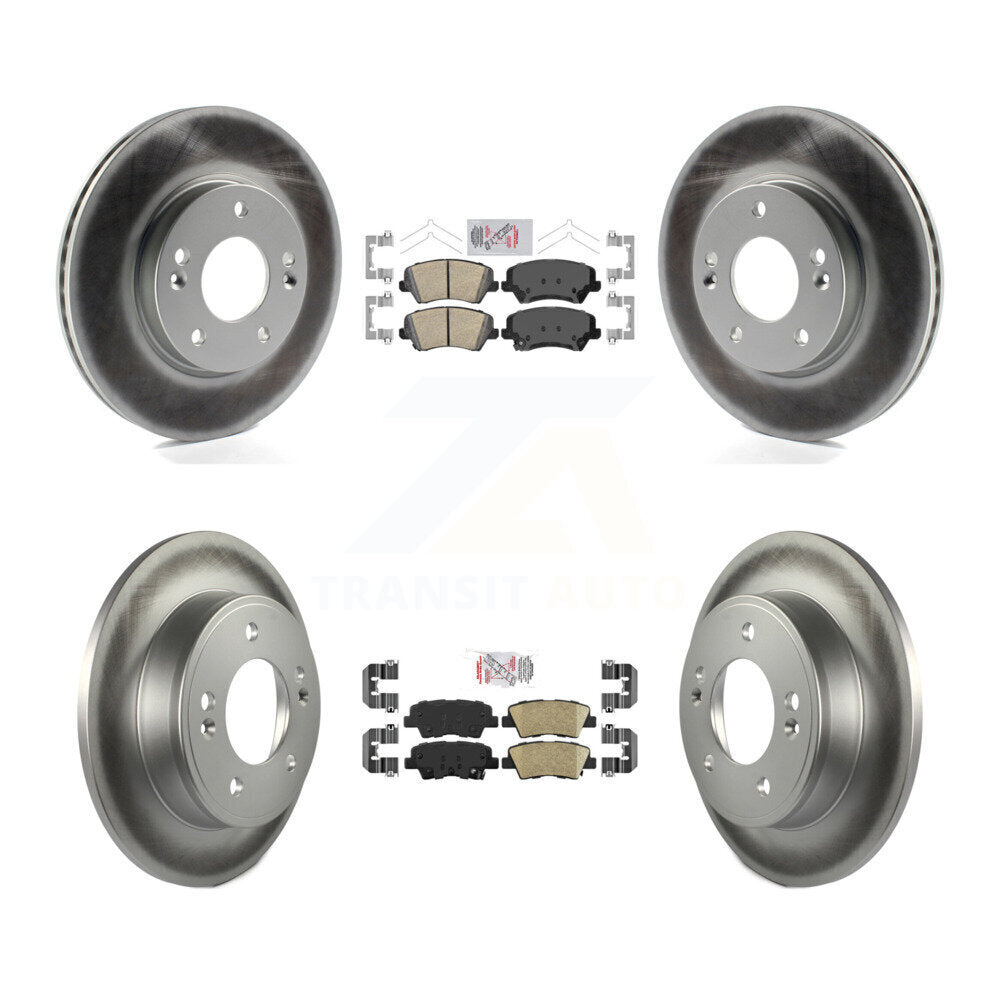Kit de Rotor de frein à disque, revêtement de coussinets en céramique avant et arrière, pour Hyundai Veloster Elantra G