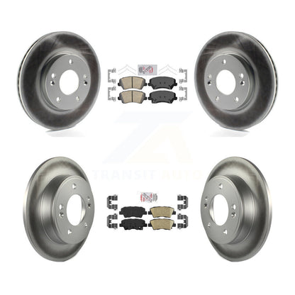 Kit de Rotor de frein à disque, revêtement de coussinets en céramique avant et arrière, pour Hyundai Veloster Elantra G