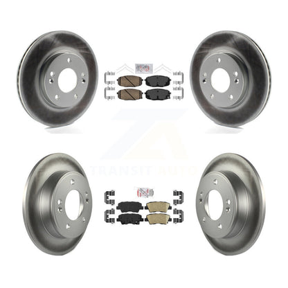 Kit de Rotor de frein enduit de plaquettes en céramique avant et arrière, pour Kia Hyundai Kona Forte Soul G