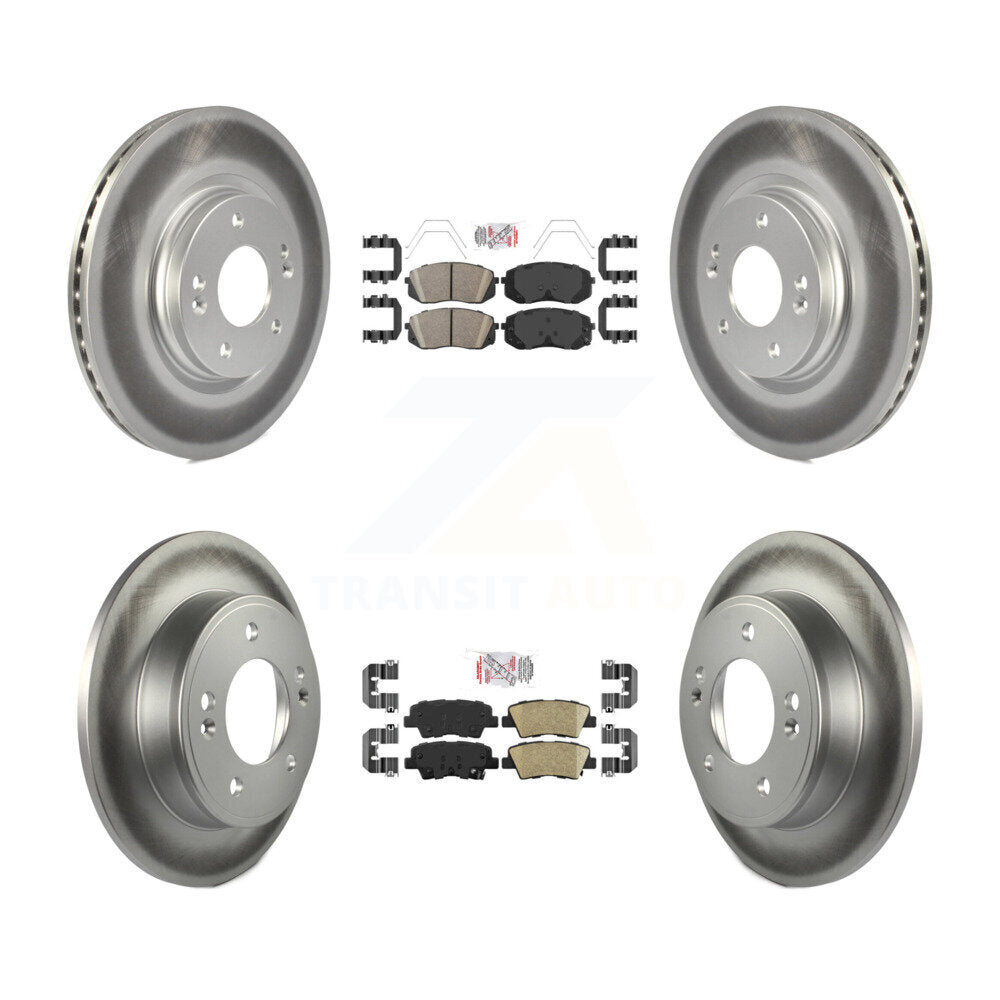 Kit de plaquettes en céramique avant et arrière et de rotors de frein à disque revêtus pour Kia Forte5 2021 1.6