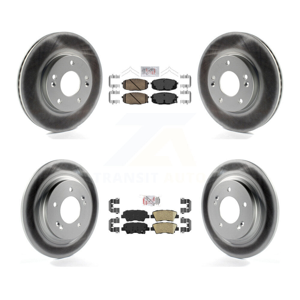 Kit de rotors de frein enduits de plaquettes en céramique avant et arrière, pour Kia Forte5 Hyundai Elantra G