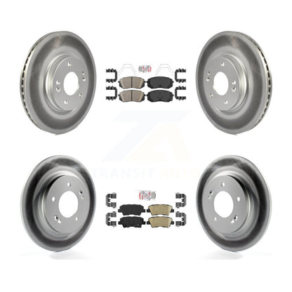 Kit de rotors de frein enduits de plaquettes en céramique avant et arrière, pour Hyundai Elantra GT Kia Forte