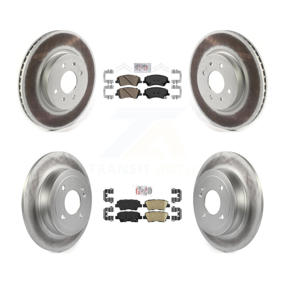 Kit de plaquettes de frein en céramique avant et arrière et disques de frein enduits, pour Kia Rio Hyundai Accen
