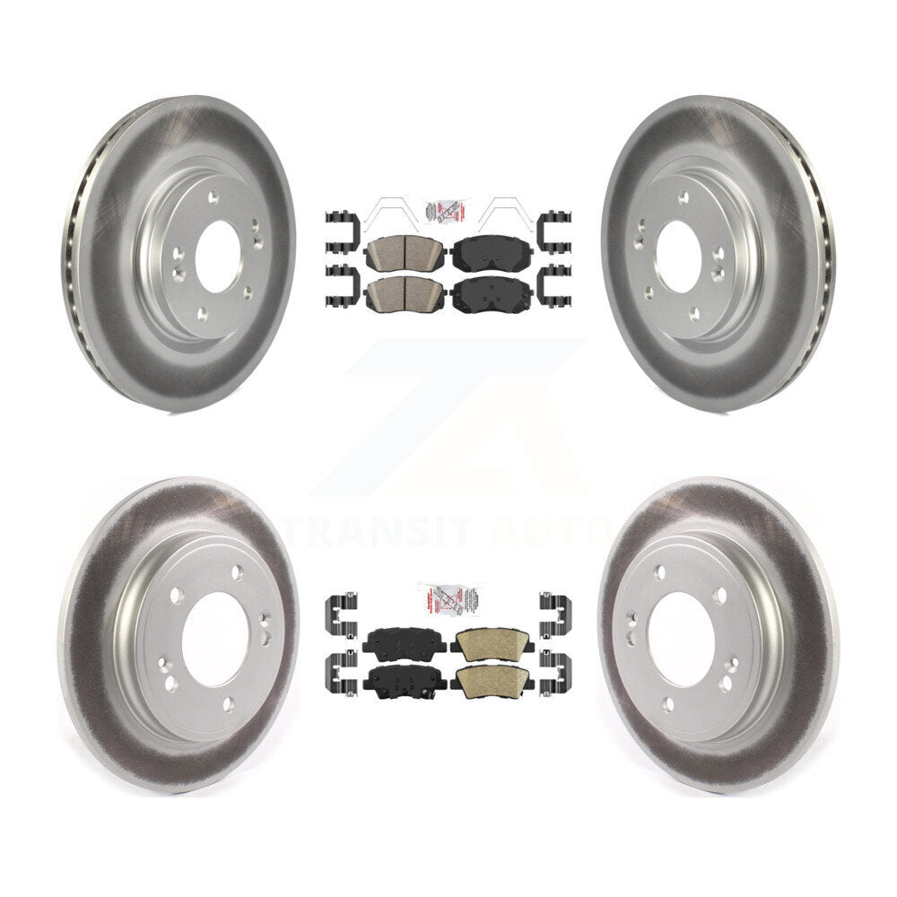 Kit de Rotors de frein à disque, revêtement de coussinets en céramique avant et arrière, pour Kia Forte Hyundai Veloste