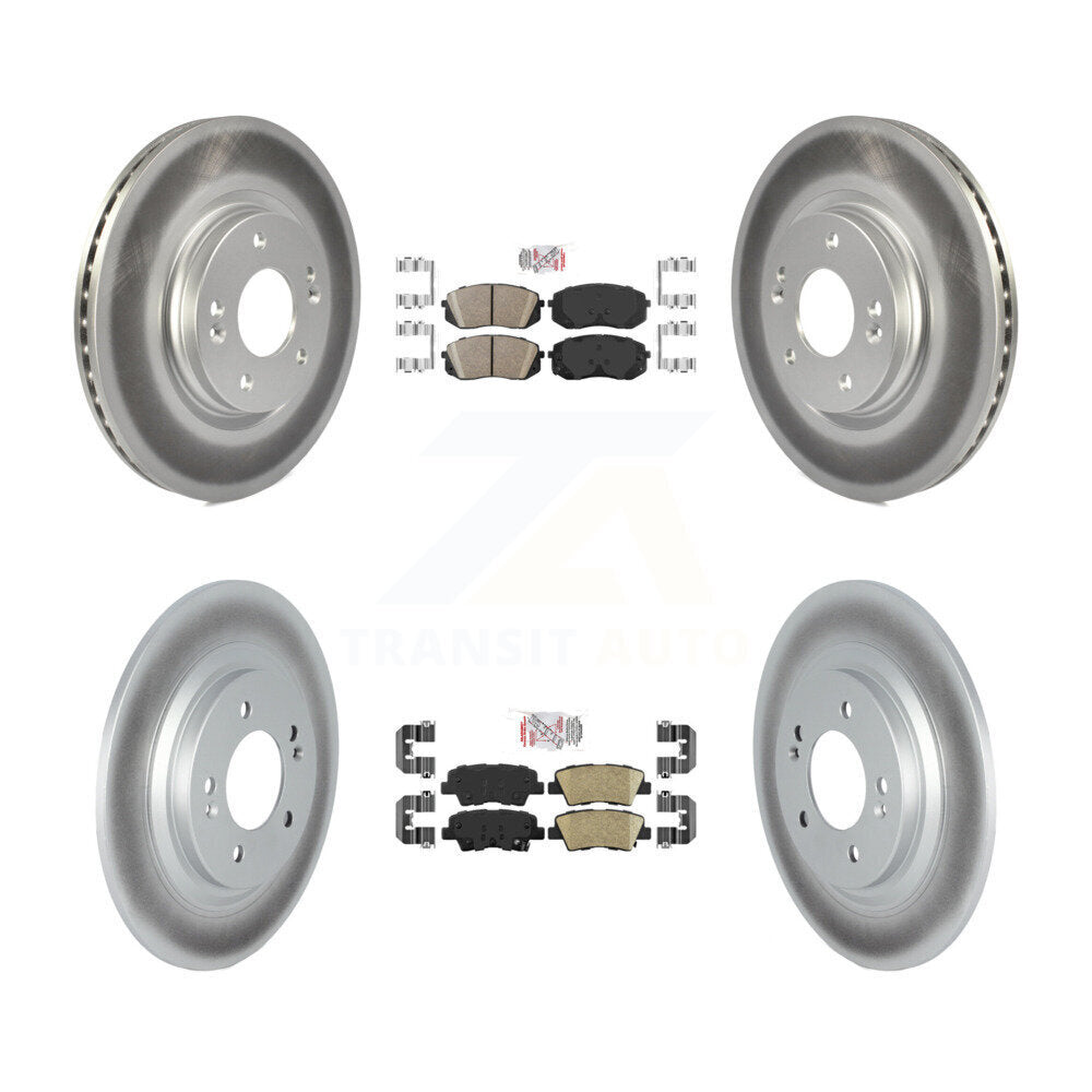 Kit de Rotor de frein enduit de plaquettes en céramique avant et arrière, pour Hyundai Kona électrique Kia Nir