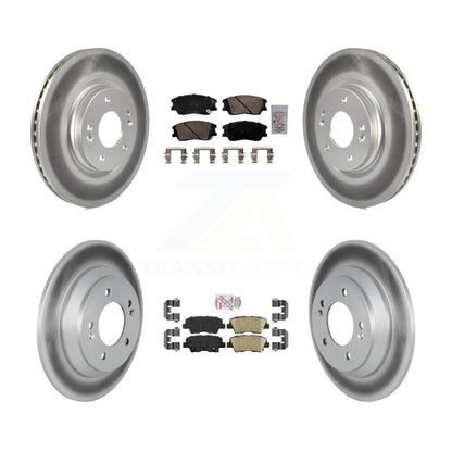 Kit de rotors de frein à revêtement de plaquettes en céramique avant et arrière, pour Kia Soul 1,6 l avec turbocompresseur