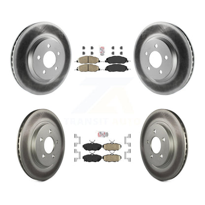 Kit de plaquettes en céramique avant et arrière et de rotors de frein à disque revêtus pour Ford Mustang