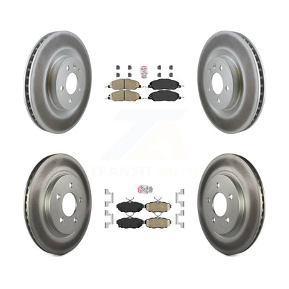 Kit de plaquettes en céramique avant et arrière et de rotors de frein à disque revêtus pour Ford Mustang