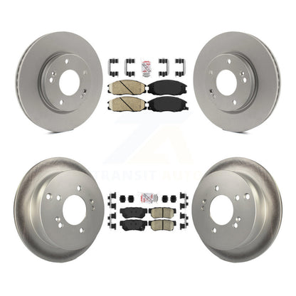 Kit de plaquettes en céramique avant et arrière et disques de frein enduits, pour Hyundai Santa Fe