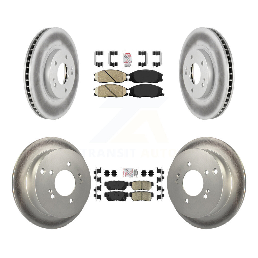 Kit de plaquettes en céramique avant et arrière et disques de frein enduits, pour Hyundai Santa Fe