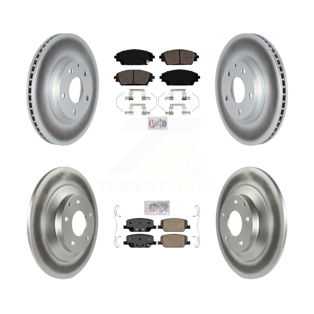 Kit de plaquettes en céramique avant et arrière et de rotors de frein à disque revêtus pour Mazda CX-30