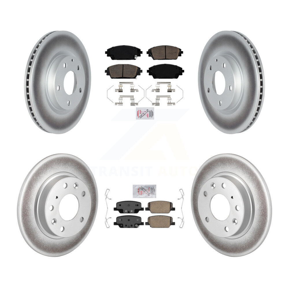 Kit de plaquettes en céramique avant et arrière et de rotors de frein à disque revêtus pour Mazda CX-30