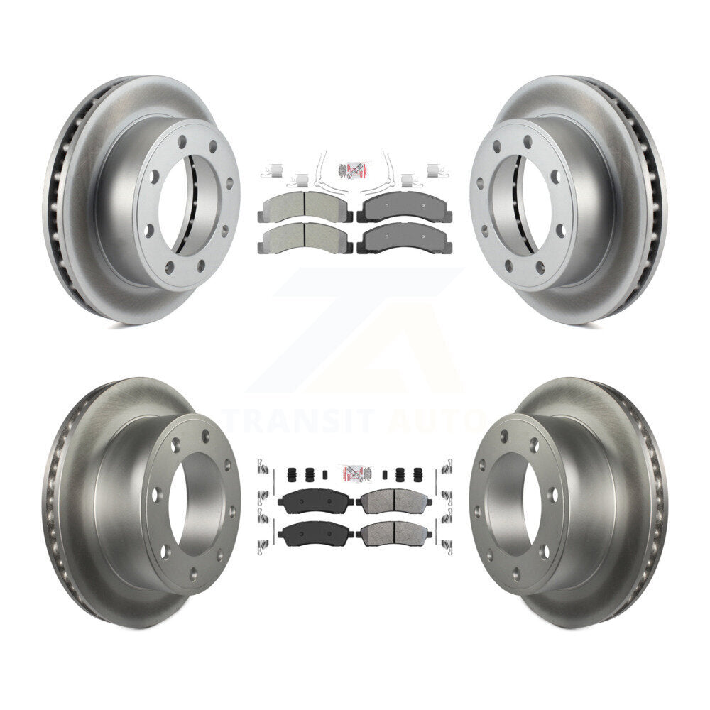 Kit de rotors de frein à revêtement semi-métallique avant et arrière, pour Ford F-250 Super Duty 4W